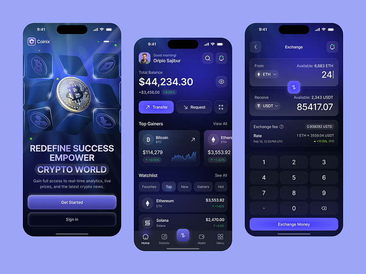 op钱包交易所移动端资产管理界面展示